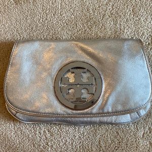 Tory Burch Silver Clutch